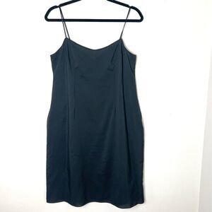 Teri Jon Slip Dress LBD Sleeveless 90s Style Black Sz 8